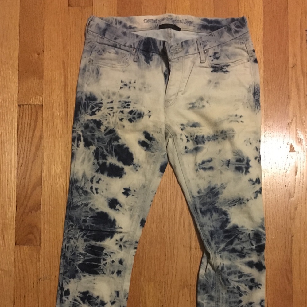 Levi tie dye denim jeans